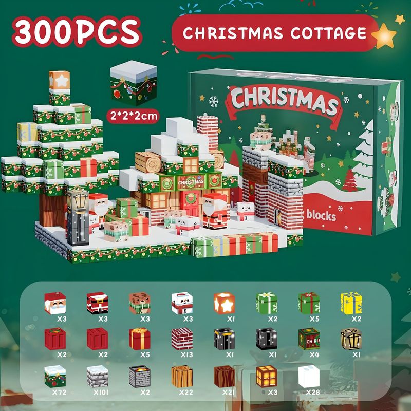 クロスボーダー Amazon My mc World 磁気ブロック クリスマス磁気ピース 子供用 DIY 磁気ビルディングブロックおもちゃ|undefined