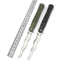 热销冷钢TI-Tite6蛇刃尼龙纤维手柄户外多功能edc便携小刀