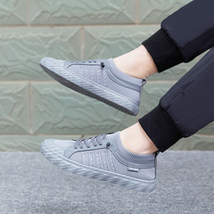 【713男鞋】新款男士飛織網透氣男鞋軟底舒適布鞋男休閒鞋飛織鞋