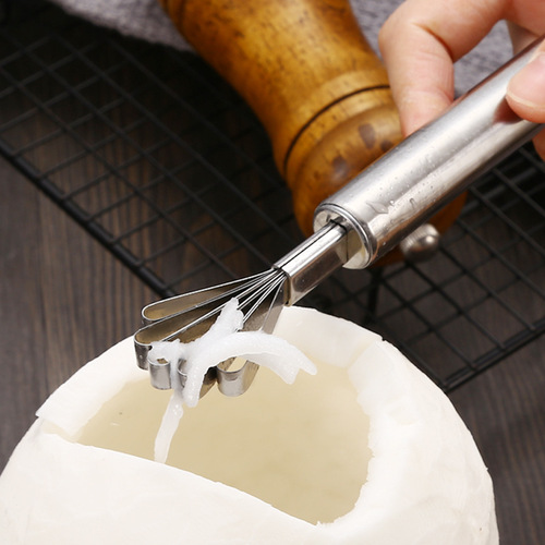 Coconut Opener Creative Kitchen Tool Household Coconut Tool Manual Coconut Meat Scraper Shredder Stainless Steel Coconut Scraper