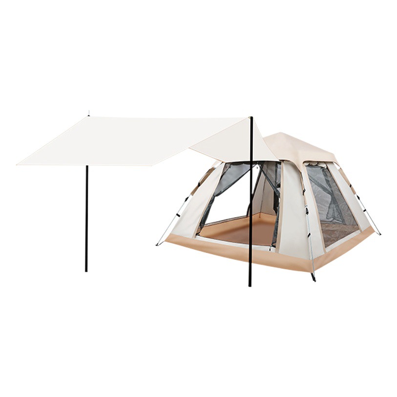Tienda de techo de campamento al aire libre cuidadosamente seleccionada Equipo de campamento de protección solar impermeable plegable de apertura rápida automática dos en uno