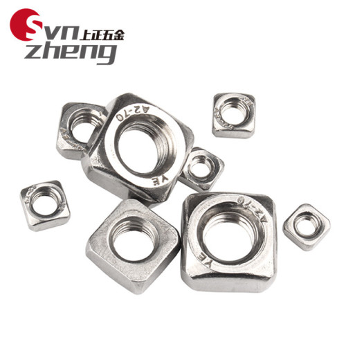 304 stainless steel square nut DIN557 square cap nut four-cornered square nut M3 M4 M5 M6 M8 M10 M12