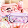 Capacious cartoon fresh universal high quality pencil case for elementary school students