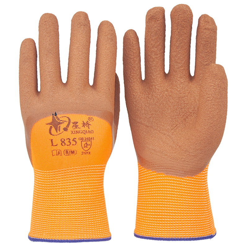 Xingyu Xingqiao L835 guantes de protección laboral espuma de látex industrial resistente al desgaste antideslizante permeable al revestimiento protector para el sitio de construcción
