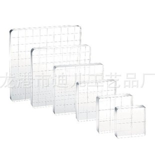 Acrylic Block Acrylic Transparent Silicone Seal Handle Back Plate DIY Decoration Plexiglass Handbook Embossing