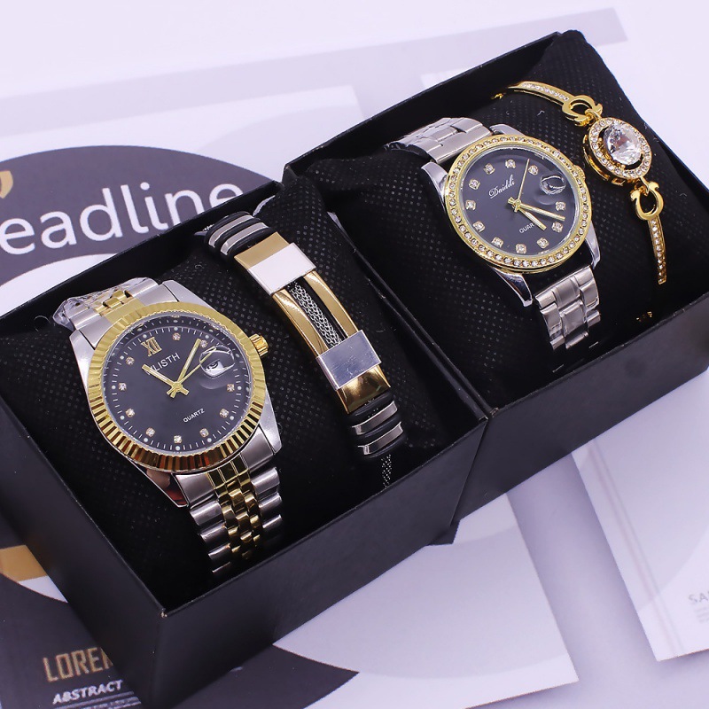 Couple Watches Men's and Women's Pair of Watches Bracelet Waterproof Quartz Watch
