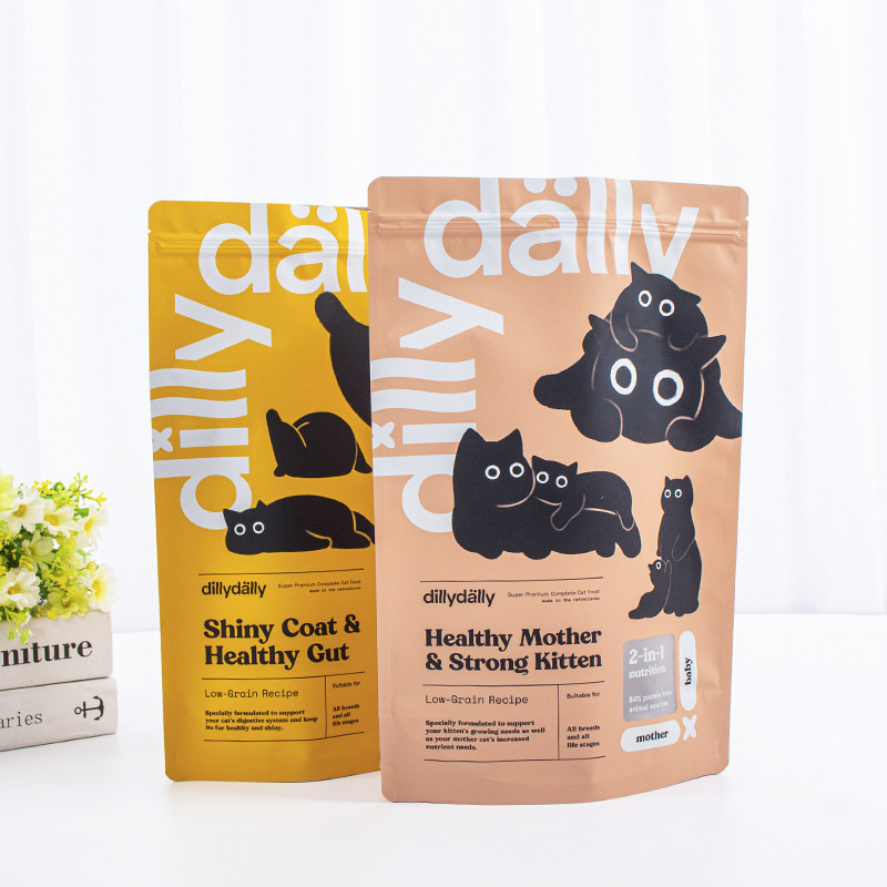 小猫小狗粮袋食品塑料包装袋子宠物零食自立自封袋彩印包装袋现货
