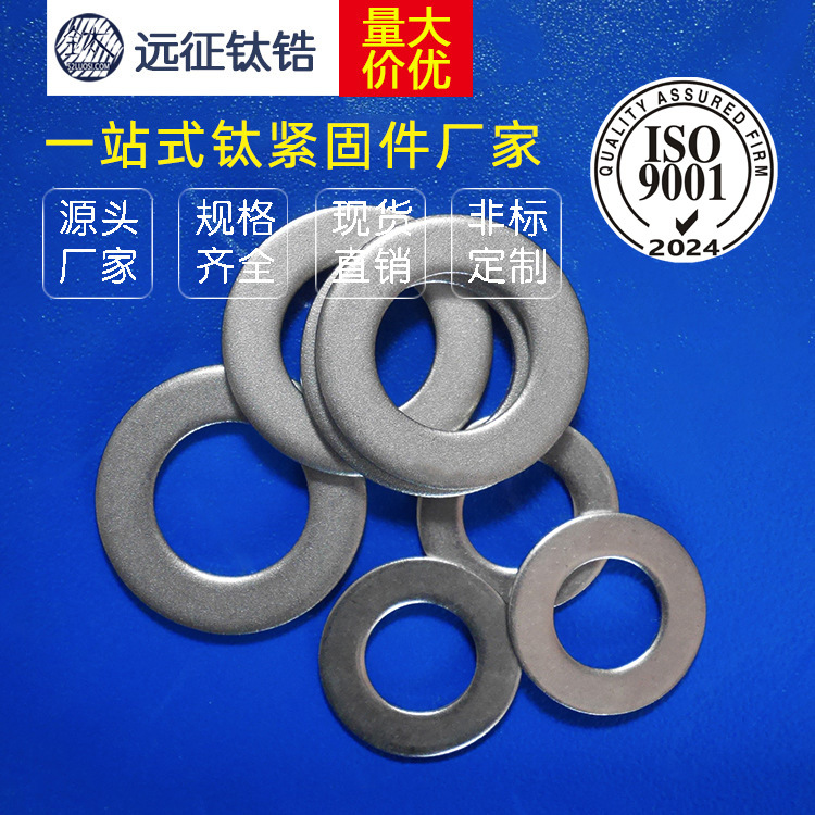 工厂自产自销 钛平垫 纯钛TA2 钛平垫片垫圈 加大平垫圈部分现货