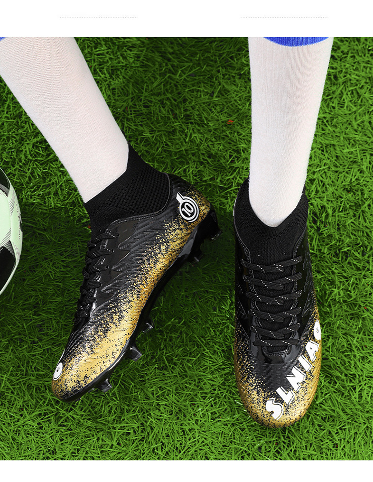 Best-selling High-top Football Shoes With Long Short Spikes, Non-slip Wear-resistant, Men, Women,_vogvips.com