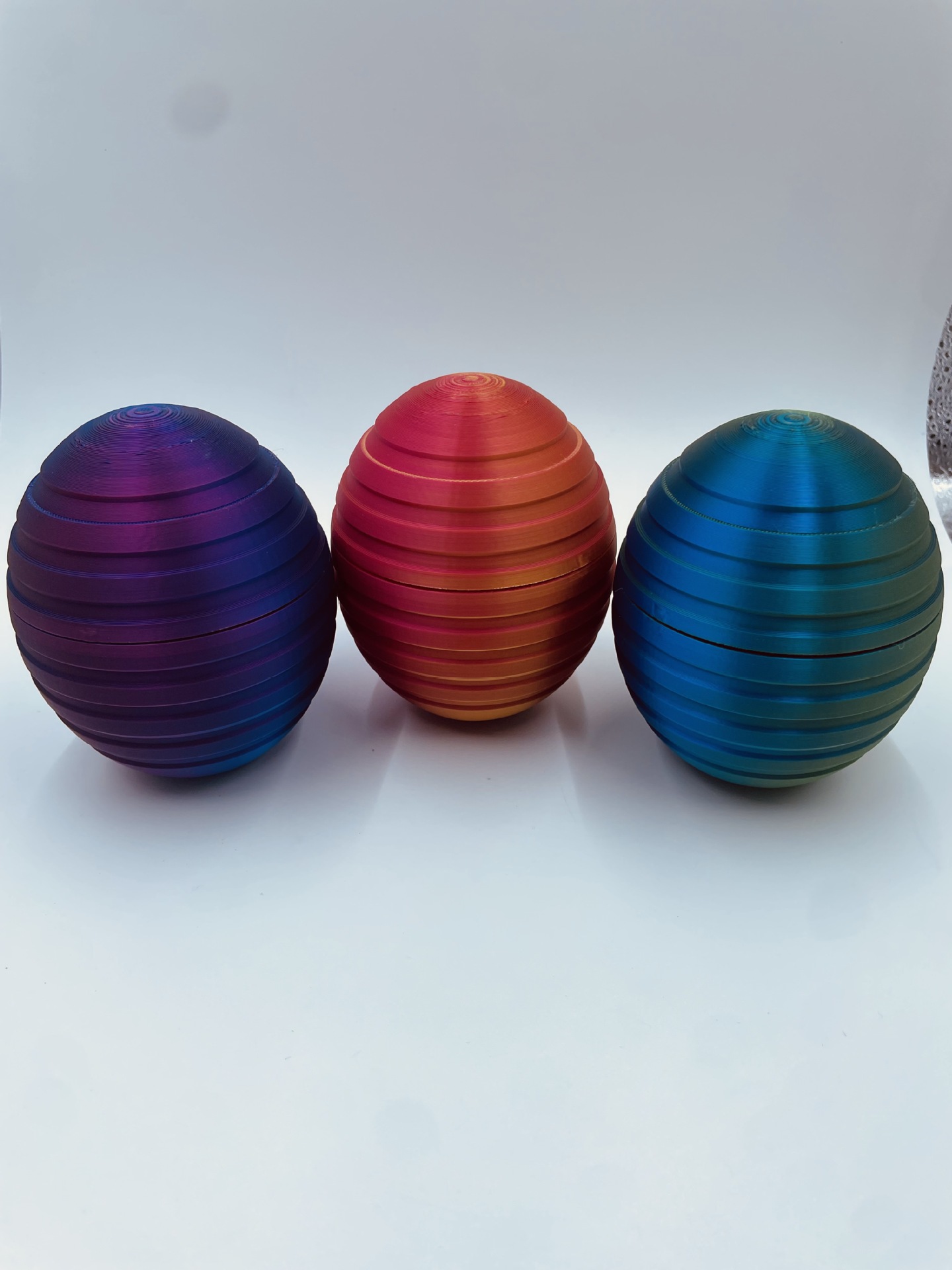 Cross-Border Easter Egg 3D Printed Toy Silk Gradient Decompression Toy Halloween Gacha Rabbit Egg Toy