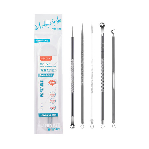 GECOMO ultra-sharp cell clip acne needle set blackhead scraping closed mouth ultra-fine tweezers acne needle beauty tool