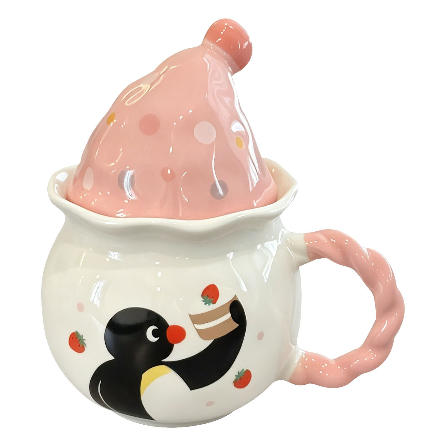 Cerámica Dian Pingu familia de pingüinos copos de cerámica pareja de alto valor de la cara nueva taza de agua regalo de cumpleaños