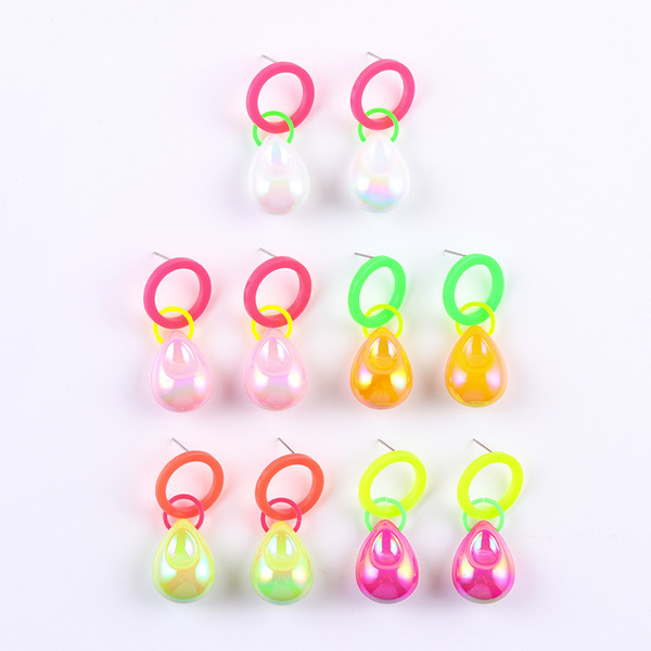 Fresh geometric design acrylic trend earrings drop-shaped