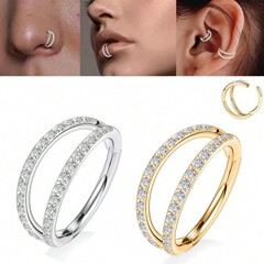 売れ筋のヨーロッパとアメリカンスタイルの銅象嵌ジルコニウム鋼鼻リング、ダイヤモンド象嵌鼻リング、マルチストラップイヤリング、ボディピアス卸売