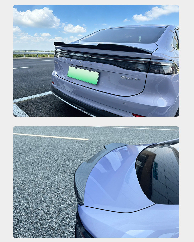 Suitable for the New Geely Galaxy A7Ev Blade-Style Rear Wing Modification, Wing Spoiler, Exterior Decoration, No Drilling Required