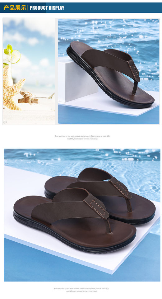 Dép xỏ ngón nam chống trượt, dép kẹp ngón đi biển và đi chơi hằng ngày — CS9806 màu nâu, CS9806 màu đen chi tiết 12