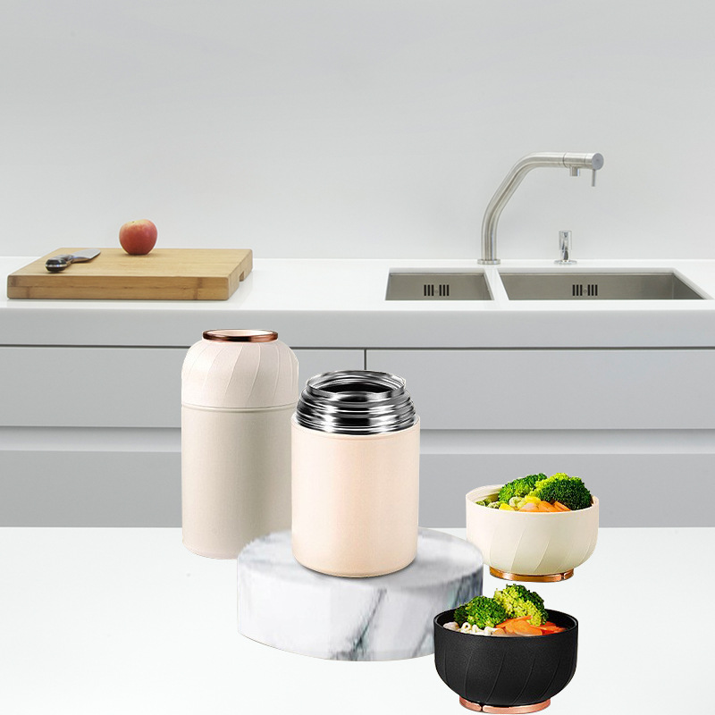 Vaso de precipitados estofado de acero inoxidable 304 de doble uso de gran capacidad de vacío taza portátil hogar estofado olla taza de regalo al por mayor