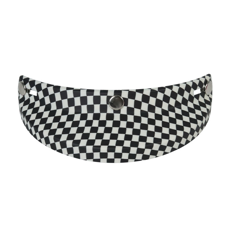 Universal – Cute Retro Motorcycle Auto Parts and Accessories - cute-visor-black-white-plaid