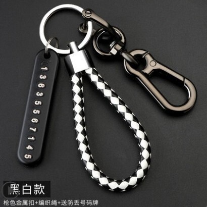 适用汽车钥匙扣挂件防丢号码牌创意礼品锁匙链圈男女挂件外贸车载|undefined