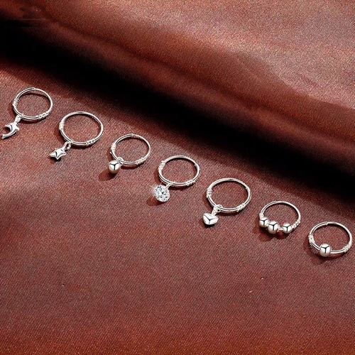 s999 sterling silver zircon earrings, niche simple earrings, women's silver light luxury high-end earrings, retro earrings