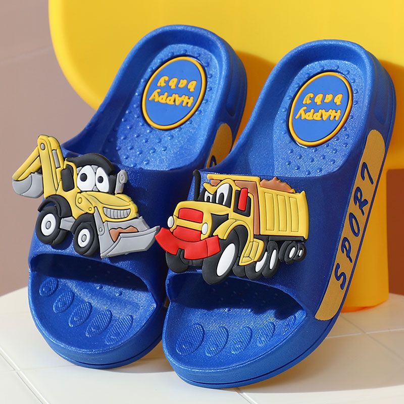 New 2024 Cartoon Children's Slippers Boys Summer Home Bathroom Bath Non-Slip Sandals for Boys