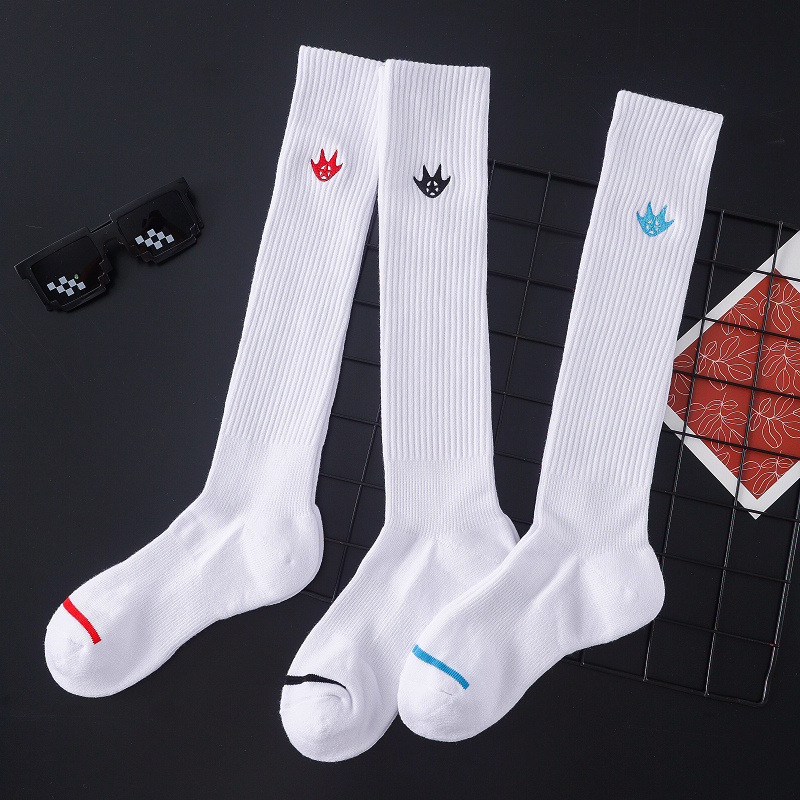 Thickened Volleyball Sports Socks with Embroidered Towel Bottom, Long Training Women's Socks, High Tube Running Fitness Socks, Over-The-Knee Thickened Volleyball Sports Socks with Embroidered Towel Bottom, Long Training Women's Socks, High Tube Running Fitness Socks, Over-The-Knee