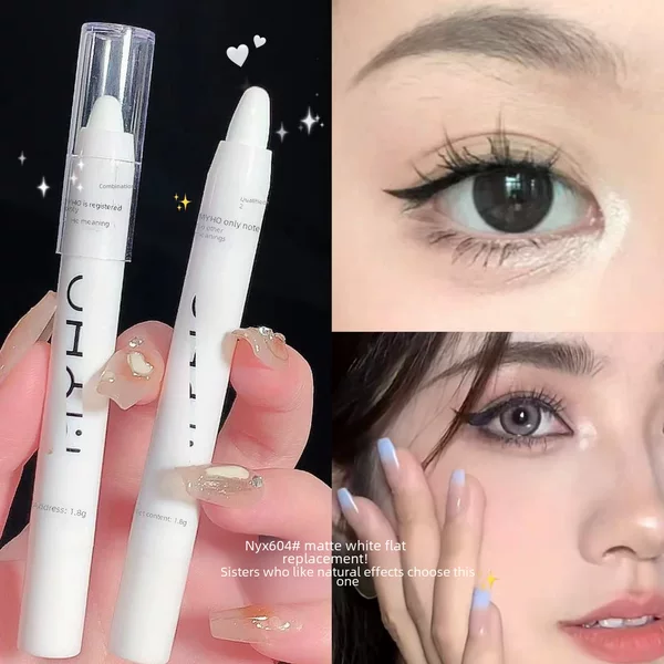 Myho Lazy Eye Highlighter Pen Matte Pearlescent Silver Brightening Eye Shadow Stick Pearlescent White Tear Eye Pure Desire Highlighter