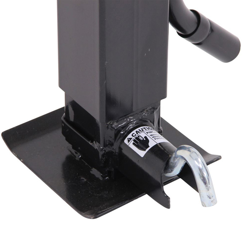 Heavy-duty 12000-pound square-tube hand-cranked trailer jack side-rocking flat support foot saloon car outrigger card modification