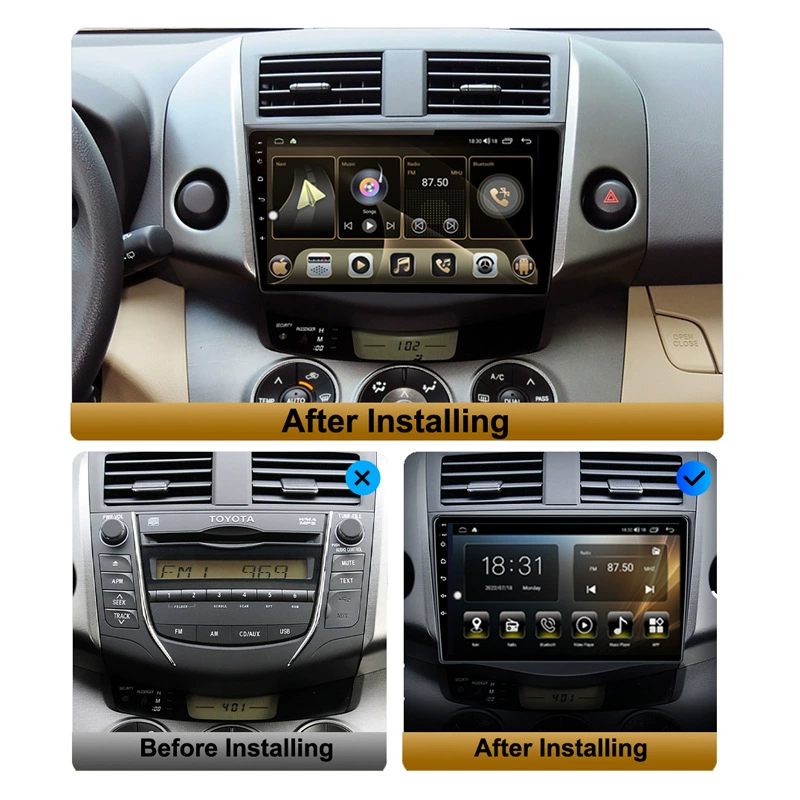 Подходящий для Toyota RAV4 2007-2012 автомобильный навигатор GPS на Android с Bluetooth задняя камера для изображения