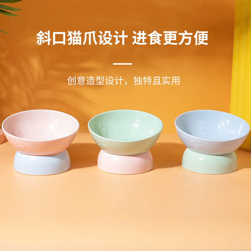 Tacos de cerámica personalizados para gatos Tacos de perros Tacos de protección de cuello de gato Tacos de alimentación de agua Tacos de mascotas Tacos de mascotas