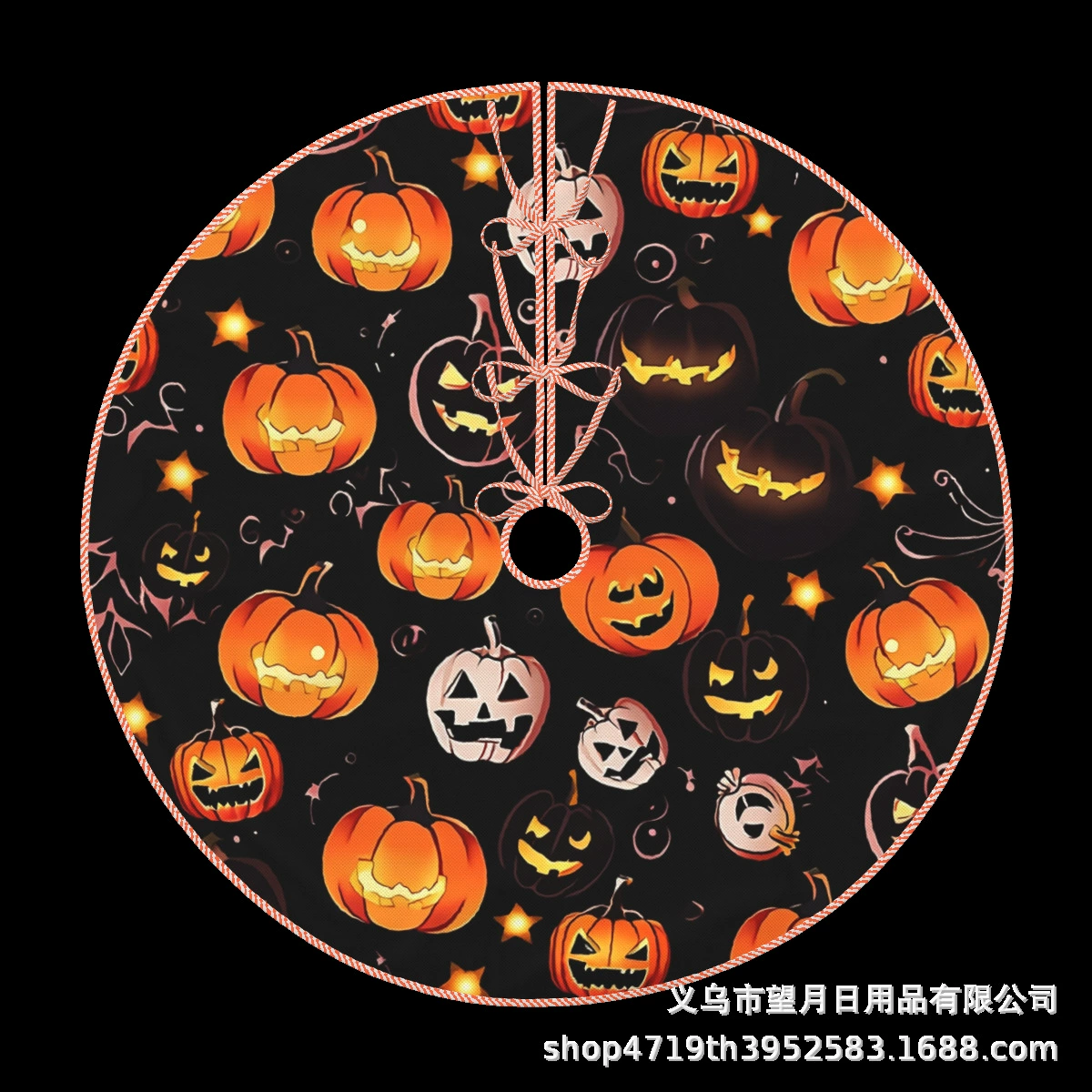 Кроссбордная сеkс Halloween елочная юбка новая фланелевая линя рождественские украшения тыква призрак летучая мышь черная кошка ведьма