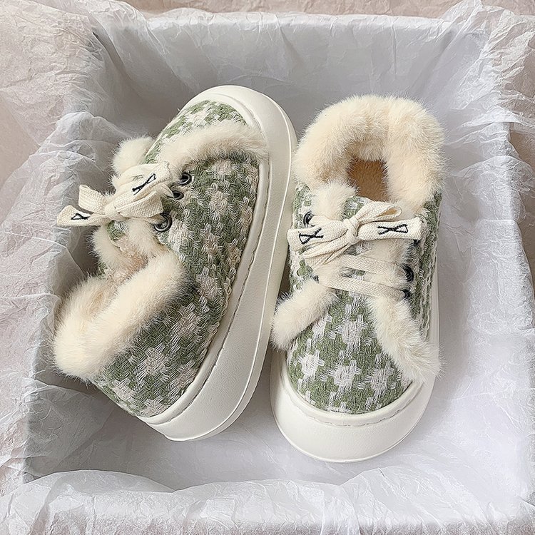 2023 New Plush Outerwear with Thickened Anti Slip and Warmth, Simple Thick Soled Snow Boots, Popular on Women's Websites_voghion.com