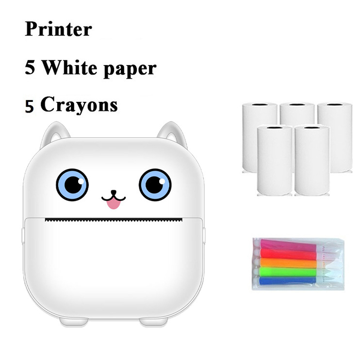 X15 blanco + 5 rollos de papel de impresión + 5 bolígrafos de color