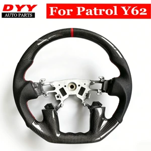 Suitable for 2012-2026 Patrol Y62 Genuine Carbon Fiber Steering Wheel Cross-Border Foreign Trade Accessories Modification