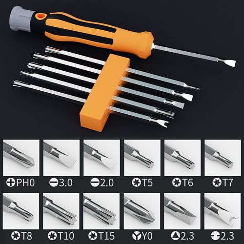7-in-1 Screwdriver Set Combination Head Rosewood Precision Home Repair Disassembly Tool Cross and Multi-function Pliers