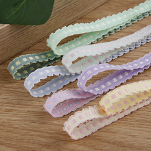 跳点花边格子织带手工diy蝴蝶结发夹饰品服装鞋帽花束包装丝带