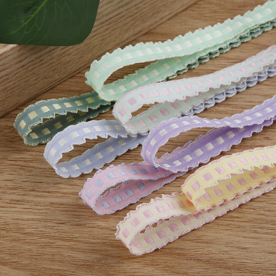 Jump Point Lace Plaid Ribbon Handmade DIY Bow Hairpin Jewelry Clothing Shoes Hat Flower Bundle Packaging Ribbon
