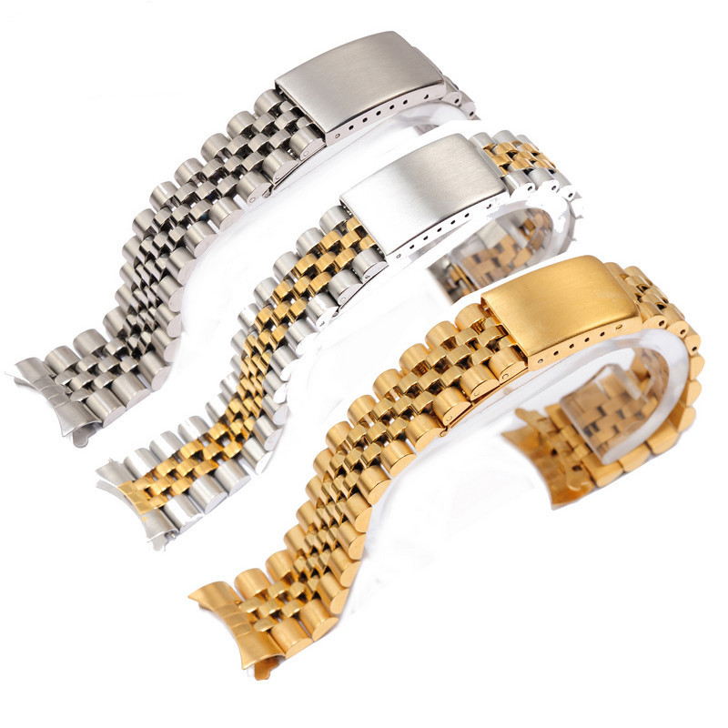 Rolex Log Type Watch Strap Stainless Steel Watch Chain Stainless Steel Men and Women 13 17 18 20 21mm Watch Strap Chain