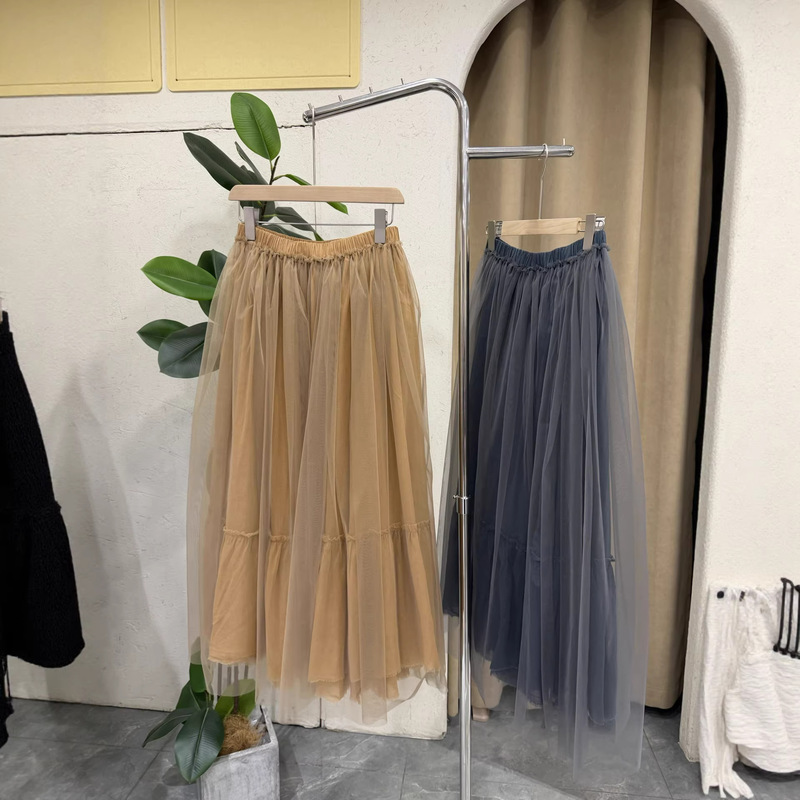 2026 Early Spring New Fairy Princess Style, Very Easy to Match, Super Large Hem Mid-Length Mesh Skirt 88060 2026 Early Spring New Fairy Princess Style, Very Easy to Match, Super Large Hem Mid-Length Mesh Skirt 88060