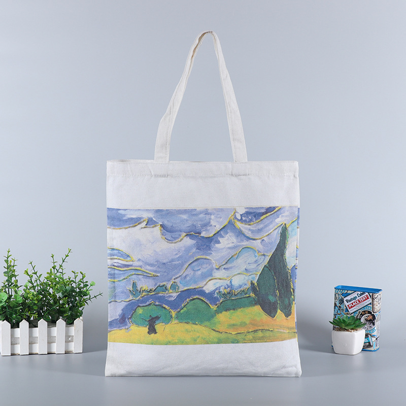 供应批发服装购物棉布袋定做彩印广告宣传手提帆布袋LOGO定制