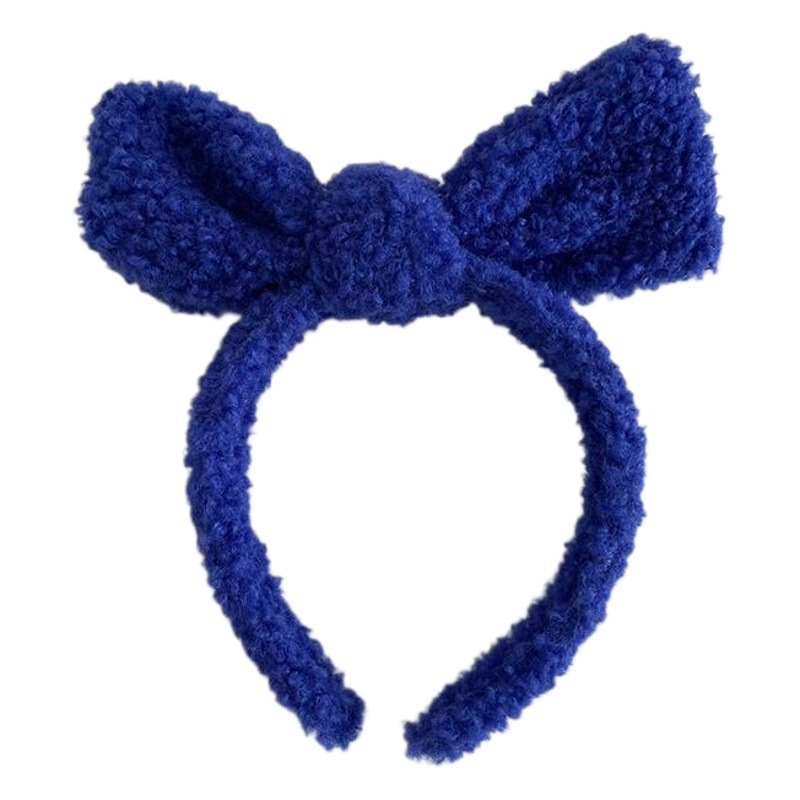 Arco de felpa diadema linda mujer lavado de cara maquillaje cabello presionando hacia fuera diadema estilo coreano Internet celebridad todo partido diadema tocado