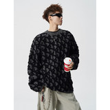 2026秋冬新款青少年宽松型长袖圆领针织衫运动风格透气厚款毛衣，男装针织衫/毛衣，星座614