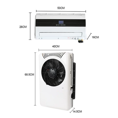 Automotive air conditioning car air conditioner parking - 24v-new-vertical-type-with-medium-screen-swing-air-unit-red
