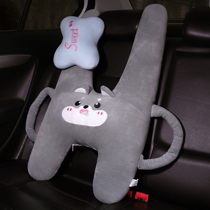 子供と大人のための新しい車の枕、睡眠アーティファクト、後部座席ベルト、肩パッド、車のヘッドレスト、枕、睡眠枕|undefined