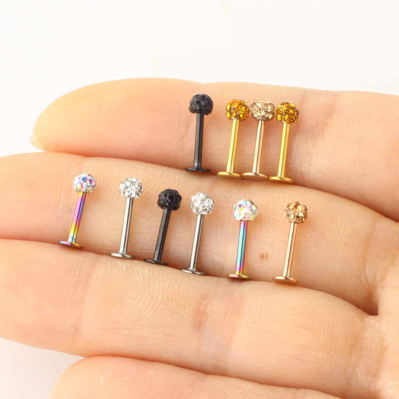 Rose Gold Leaf Diamond Ball Stud Ear Bone Nail Cold Wind Ear Nail Piercing Jewelry detail image 7