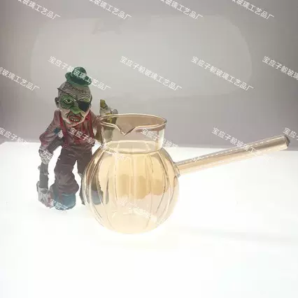 侧把手冲咖啡具器玻璃茶具麋鹿竹盖咖啡壶高硼硅耐热玻璃咖啡壶