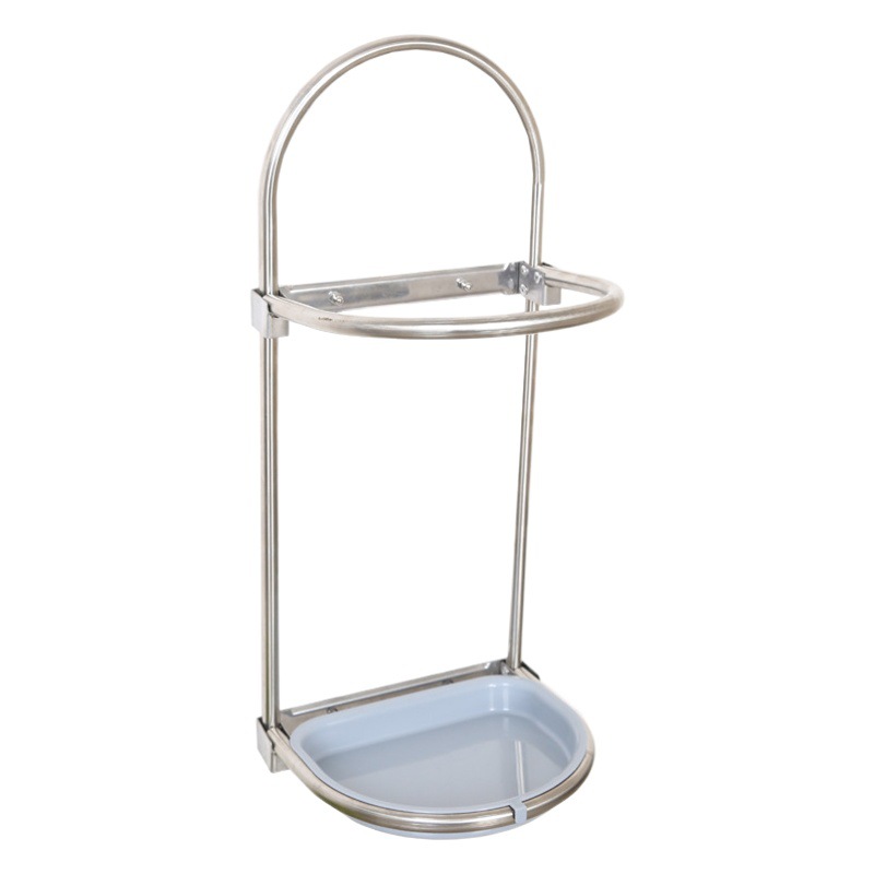 Stainless Steel Umbrella Rack Umbrella Drain Storage Rack Foldable Suction Wall Type Storage Rack Creative Umbrella Tube Punch-Free