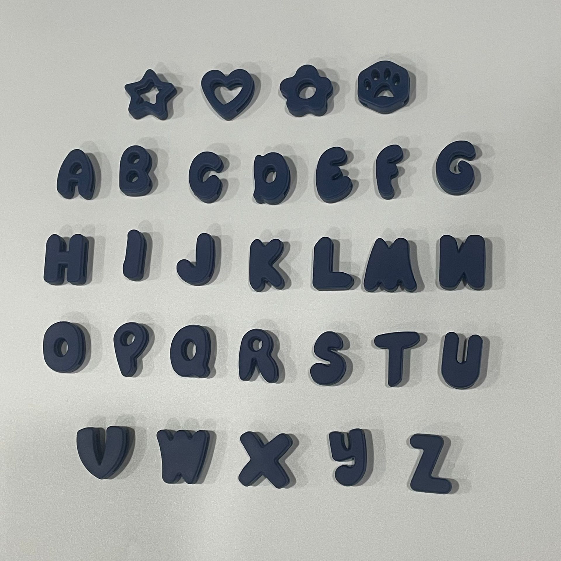 Silicone para mascotas 26 letras DIY collar anti-perro collar gato collar letras universales + amor impresión de garras mezclar image 12