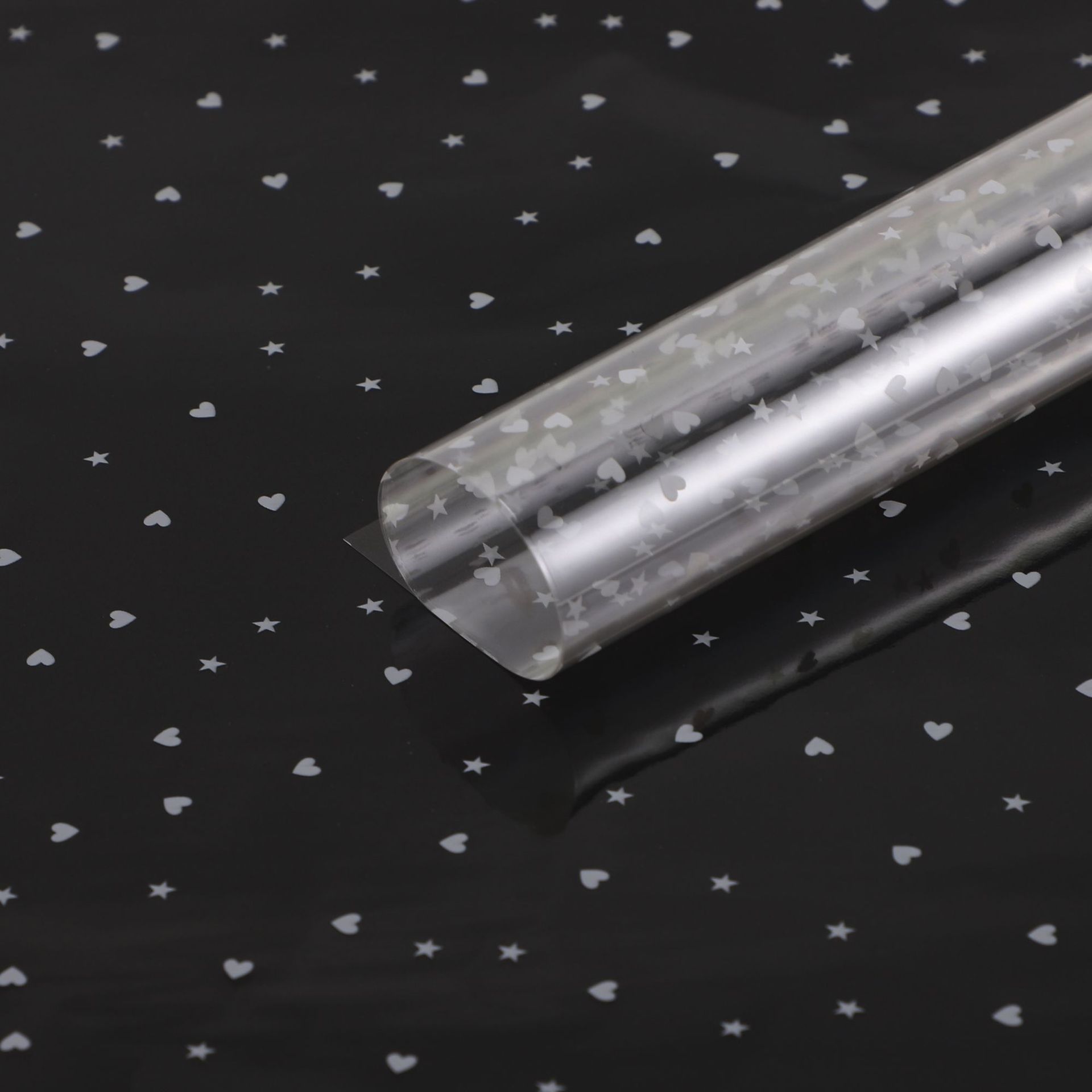 A prueba de polvo transparente flor papel de embalaje impresión arte celofán flor papel de embalaje plástico impermeable floristería ramo rollo de vidrio