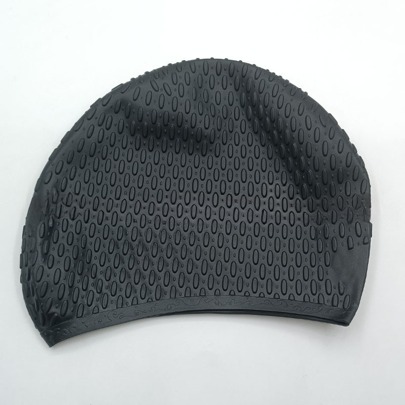 gorra de natación de silicona para mujeres adultas gorra de goteo de agua gorra de natación burbuja gorra de natación superelástica impermeable orejas cabello largo